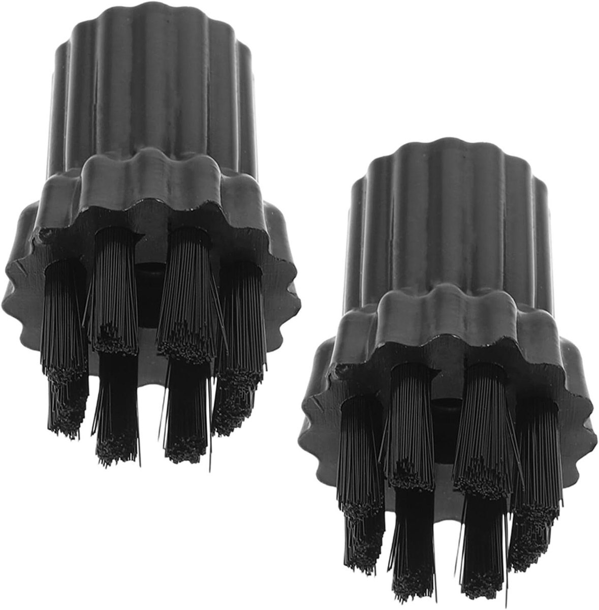 Nylon Borstelkoppen - Vervangende Opzetstukken - Diepe Vloerreiniging - Flexibele Reinigingshoeken - 4 cm - Zwart