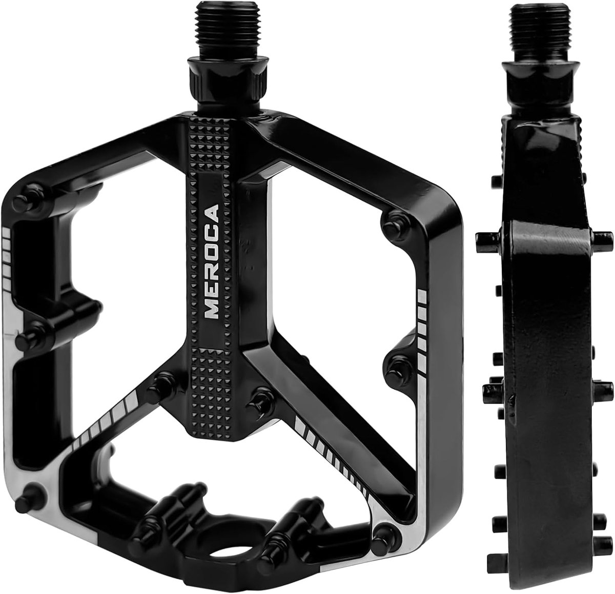 SnelShoppen - Fietspedalen Plat CNC-gefreesd 9/16 inch Aluminiumlegering MTB Pedaal met Verzegelde Kogellagers Waterdicht Antislip Stofdicht voor Moun