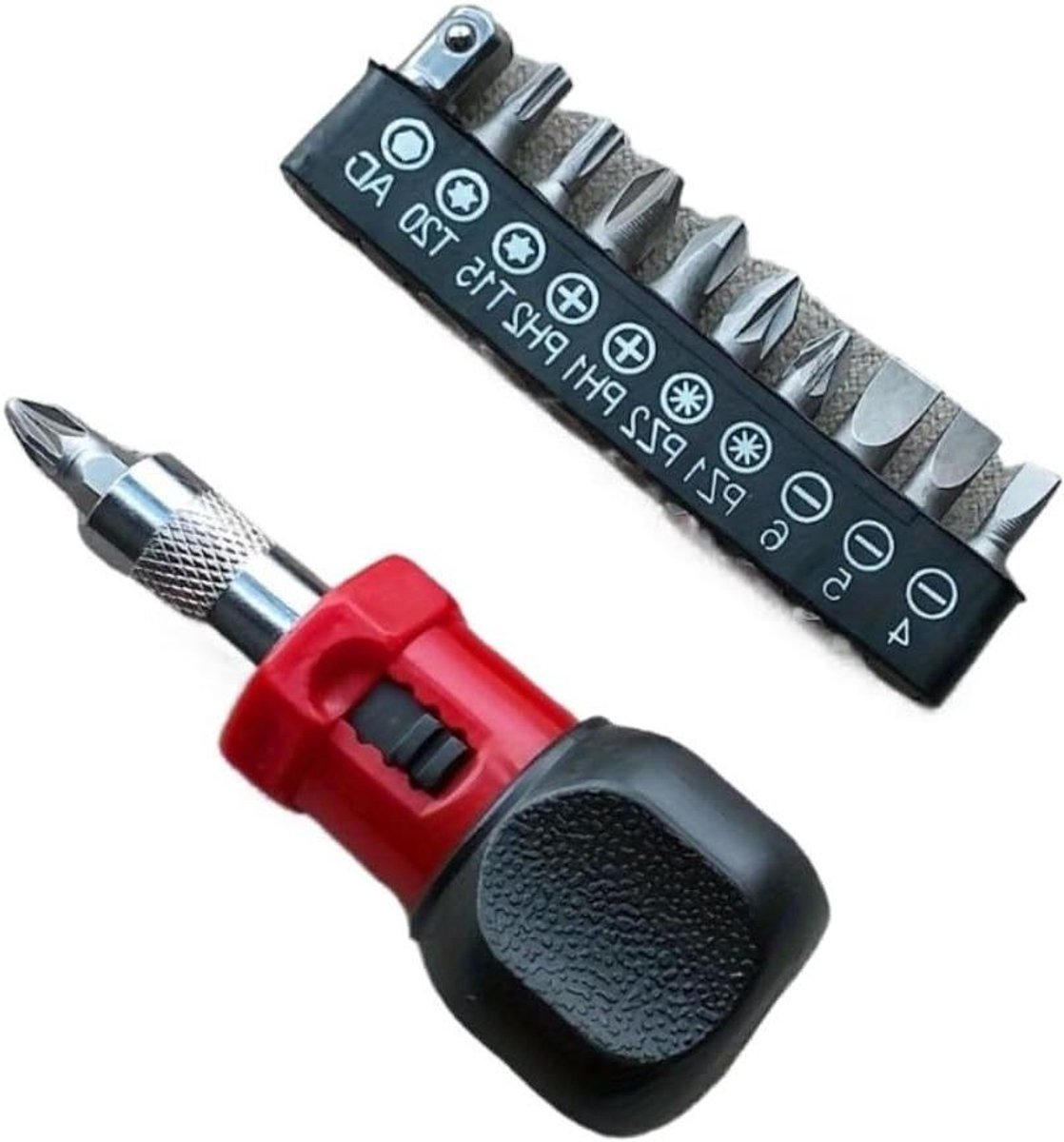 Mini Ratelschroevendraaier Set - Stalen Schroevendraaier - Klus Klussen - Snelle Bediening - 11 Stuks - Grijs