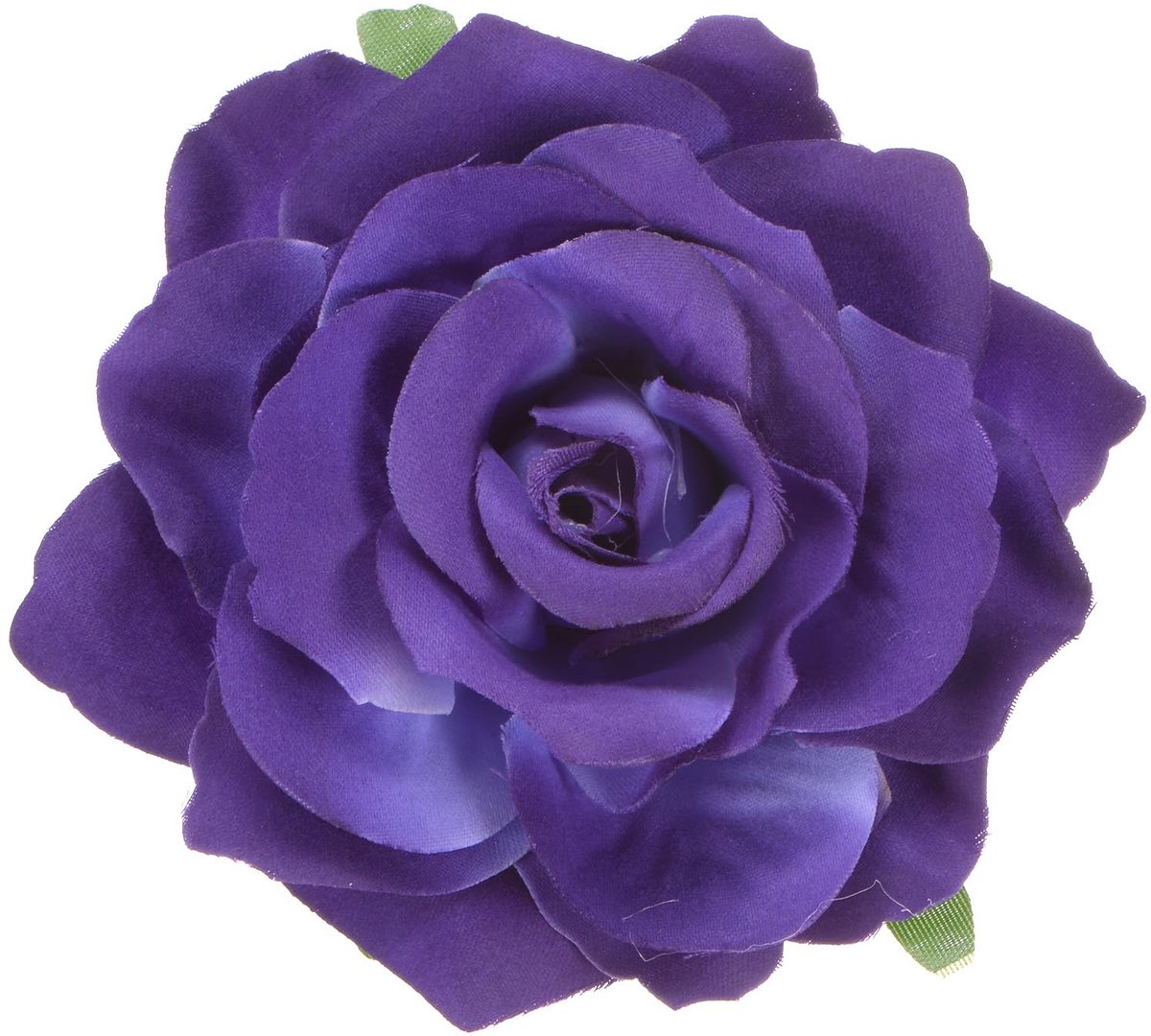 Dailygoods - Rose haarclip 11 cm - Bloem haarspeld donkerpaars voor bruiloften en feesten