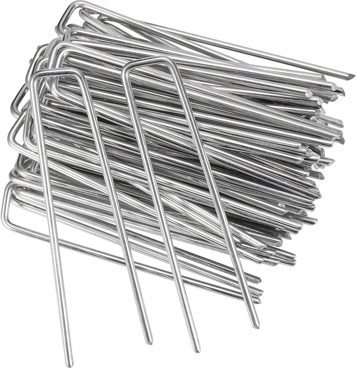 Dailygoods - Tuinlandschap Nietjes - 200 Pack - 4 Inch - Grondbedekking - U-vormige Nietjes - Voor Tuin en Landschap - Sterk en Duurzaam