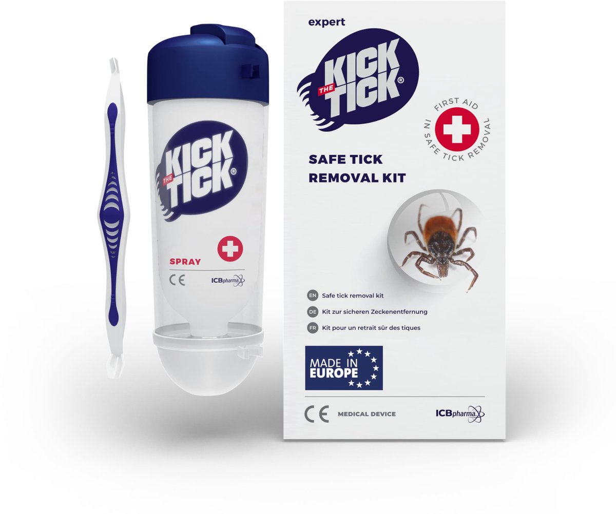 Dailygoods- Tekenverwijderingsset Pijnloze Verwijdering - Tekenpincet/Tekentang - Ijsspray - Ergonomisch - Voor Mensen/Kinderen - Veilig en Hygiënisch