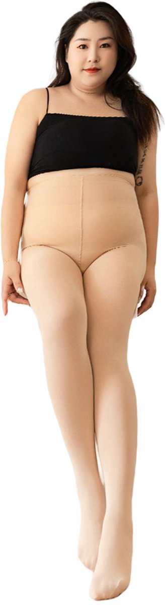 Dailygoods - Dames Thermoleggings - Beige, Hoog Taille, 160g