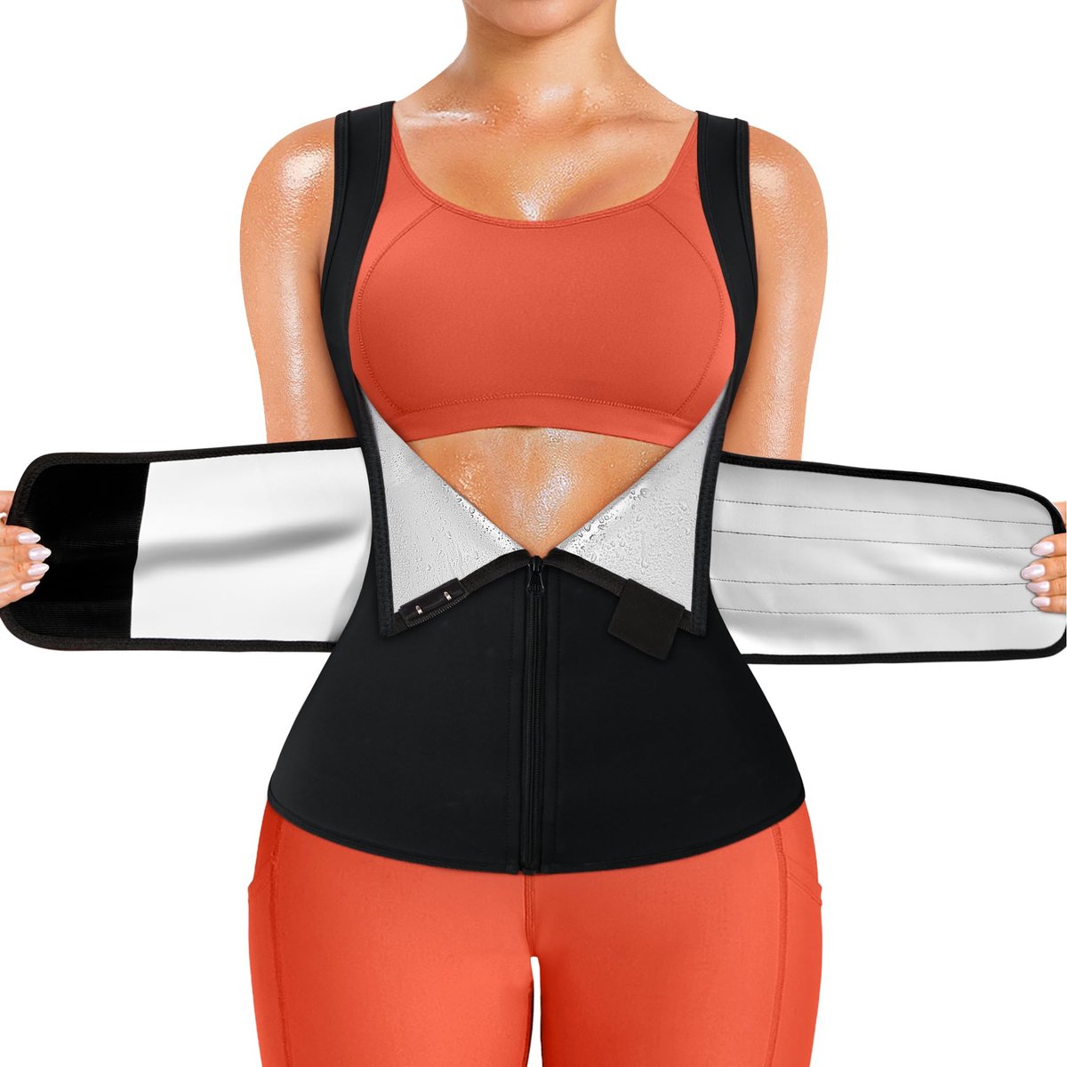 Dailygoods- Zweetgordel voor dames - Afslankriem - Sauna pak - Thermo vest - Buikweg korset - Taillevormer - Lichtgewicht polymeer - Saunapak