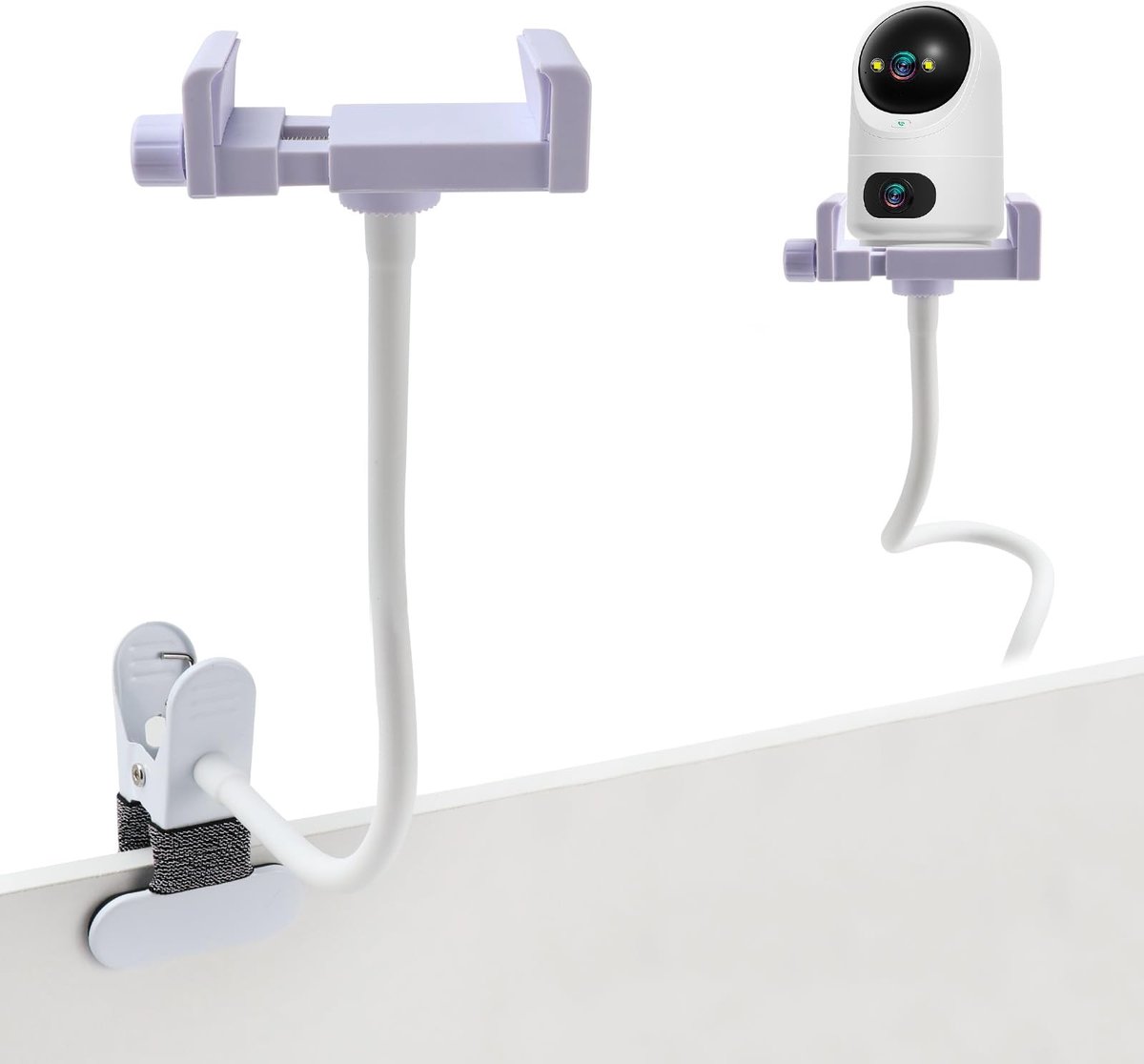 Dailygoods- Babyfoonhouder Universeel - Verstelbare Houder - Mobiele Telefoonhouder - Compatibel met Babyfoons - Bevestiging zonder Boren - Beste Kijkhoek - Babymonitor