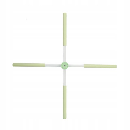 Yogastok voor Houdingscorrectie - 77 cm Yoga stick - Postuur Corrector Stang - Opvouwbaar - Zelfvergrendelend - Hulpmiddel voor Het Stretchen Van de Rug - Voor Thuis en Studio - Mintgroen — afbeelding 3