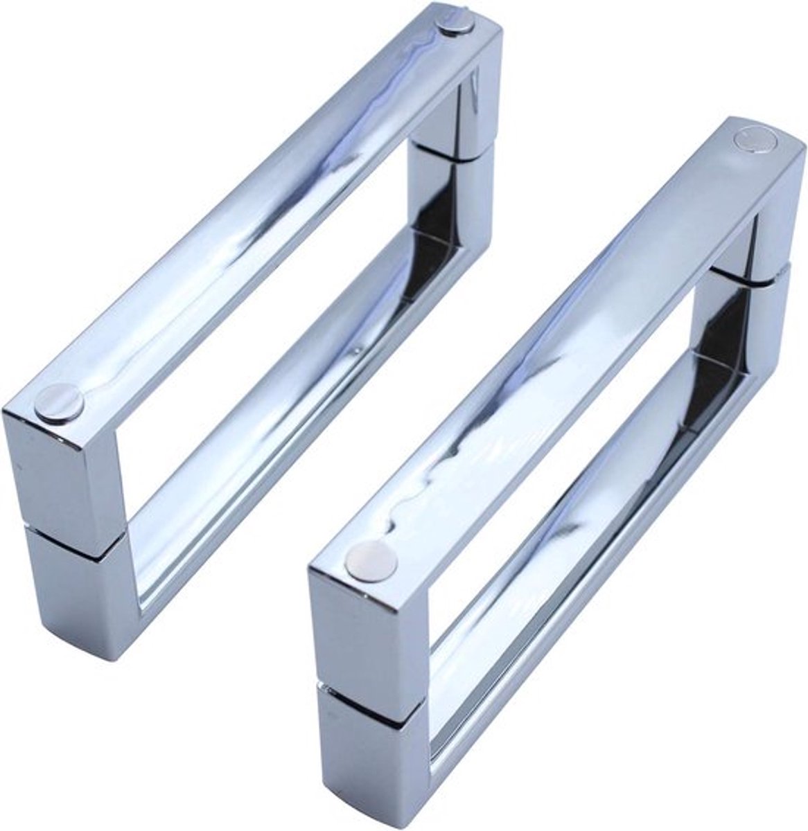 Set van 2 Douche Deur Handvatten in Chroom - Deurklinken voor Glas Douche - Vervangende Handvatten - 145mm Gat naar Gat