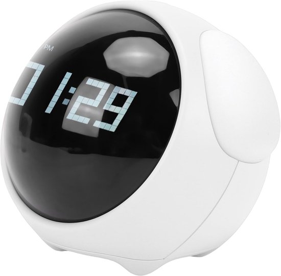 Kinderwekker Nachtlampje - Kindwekker Kinderkamer - Kinderen Wakker Maken - Stemgestuurde Bediening - 11 cm - Wit — afbeelding 4