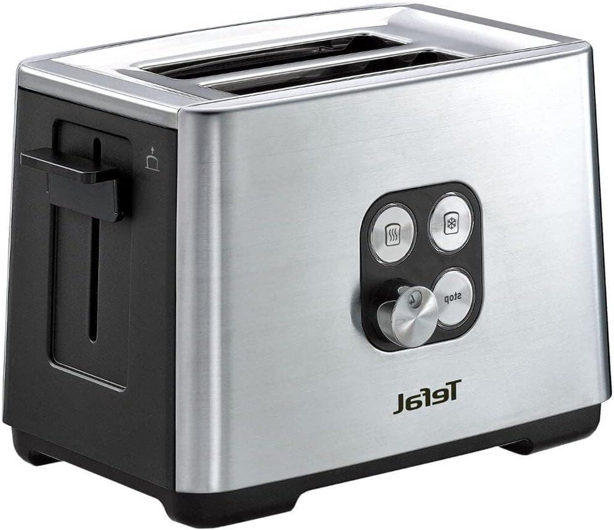Broodrooster Toastapparaat Ontbijt Bereiden 7 Instellingen 2 Sneetjes Zilver