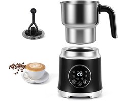 Elektrische Melkopschuimer - Melkopschuimer 6-in-1 - Warme Koude Drankjes - Scheidbare Onderdelen - 12 Liter - Zilver