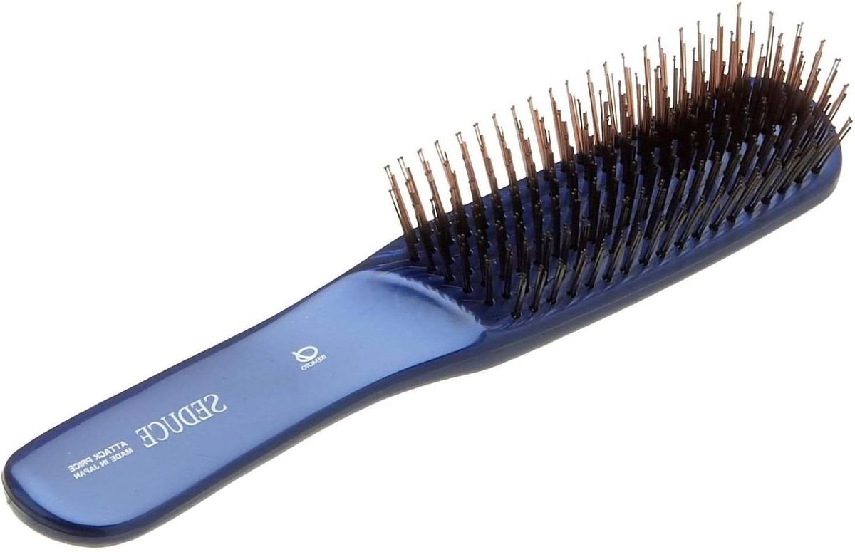 Haarverzorgingsborstel - Stylingborstel - Haar stylen - Hittebestendig tot 80°C - 20 cm lengte - Blauw