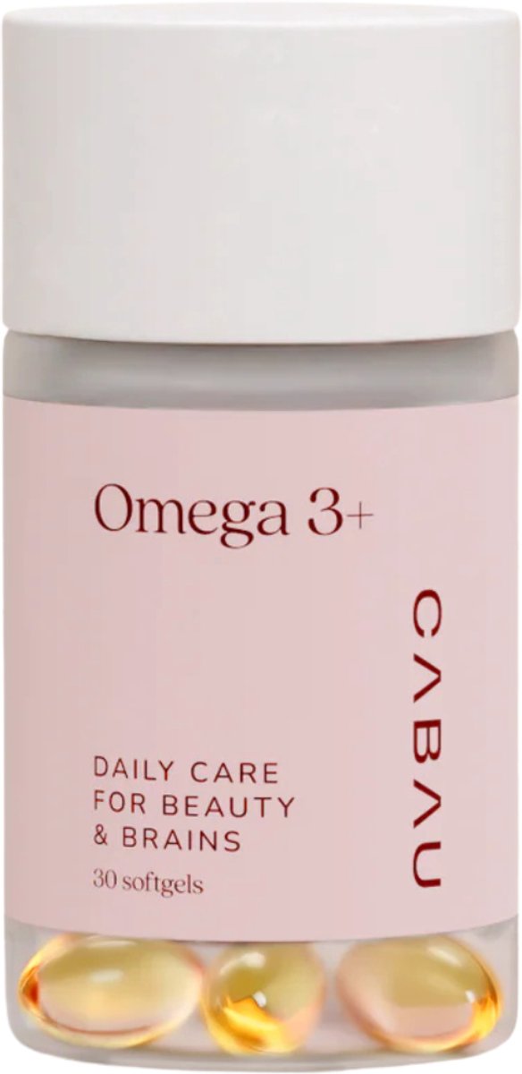 Cabau – Omega 3+ – Omega 3 Visolie in Triglyceridevorm met Vitamine E – Ondersteunt Hart, Hersenen & Gezichtsvermogen – 30 Softgels