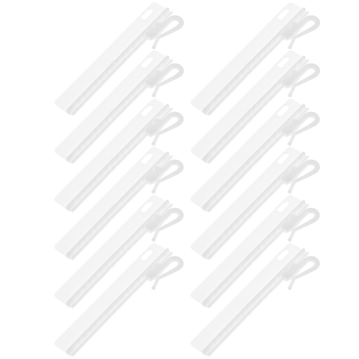 SnelShoppen - 50 Stuks Verstelbare Gordijnhaken, Kunststof Lussen Clips voor Gordijnen, Hangende Ringen, Haken en Kleerhangers voor Badkamer en Woonka