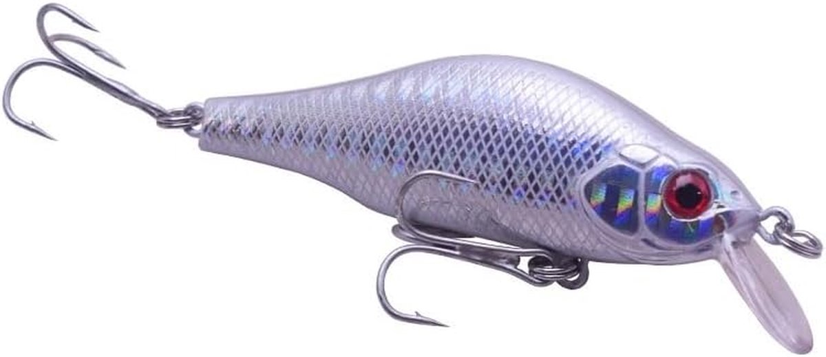 Visaas Minnow - Harde Kunstaas - Roofvissen Vangen - Natuurgetrouwe Zwembeweging - 8cm 9g - Veelkleurig