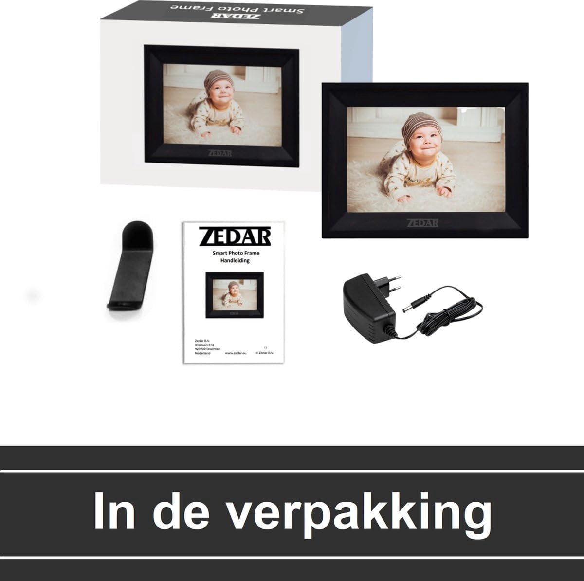 Digitale fotolijst - Fotokader HD - Herinneringen delen - WiFi verbinding - 15.6 inch - Zwart — cadeau in Wonen & Interieur - foto 2