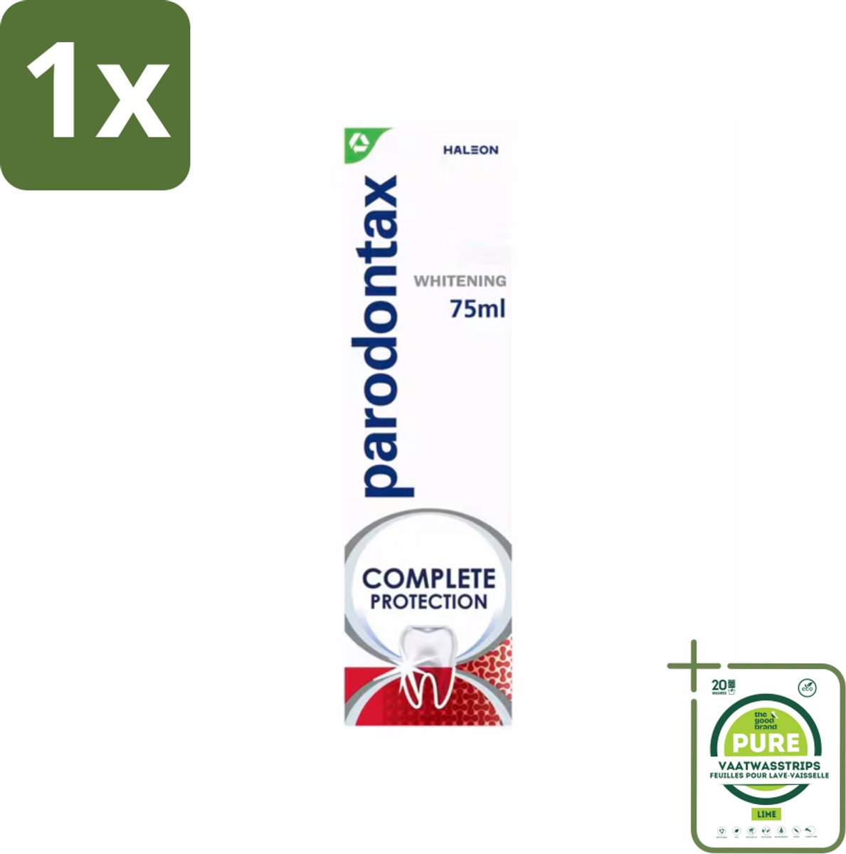1 x Parodontax – Complete Protection Whitening – Tandpasta tegen Bloedend Tandvlees – 75 ml - Gezond Tandvlees - Witte Tanden - Tandpasta - Tandplak Verwijderen - Fluoride