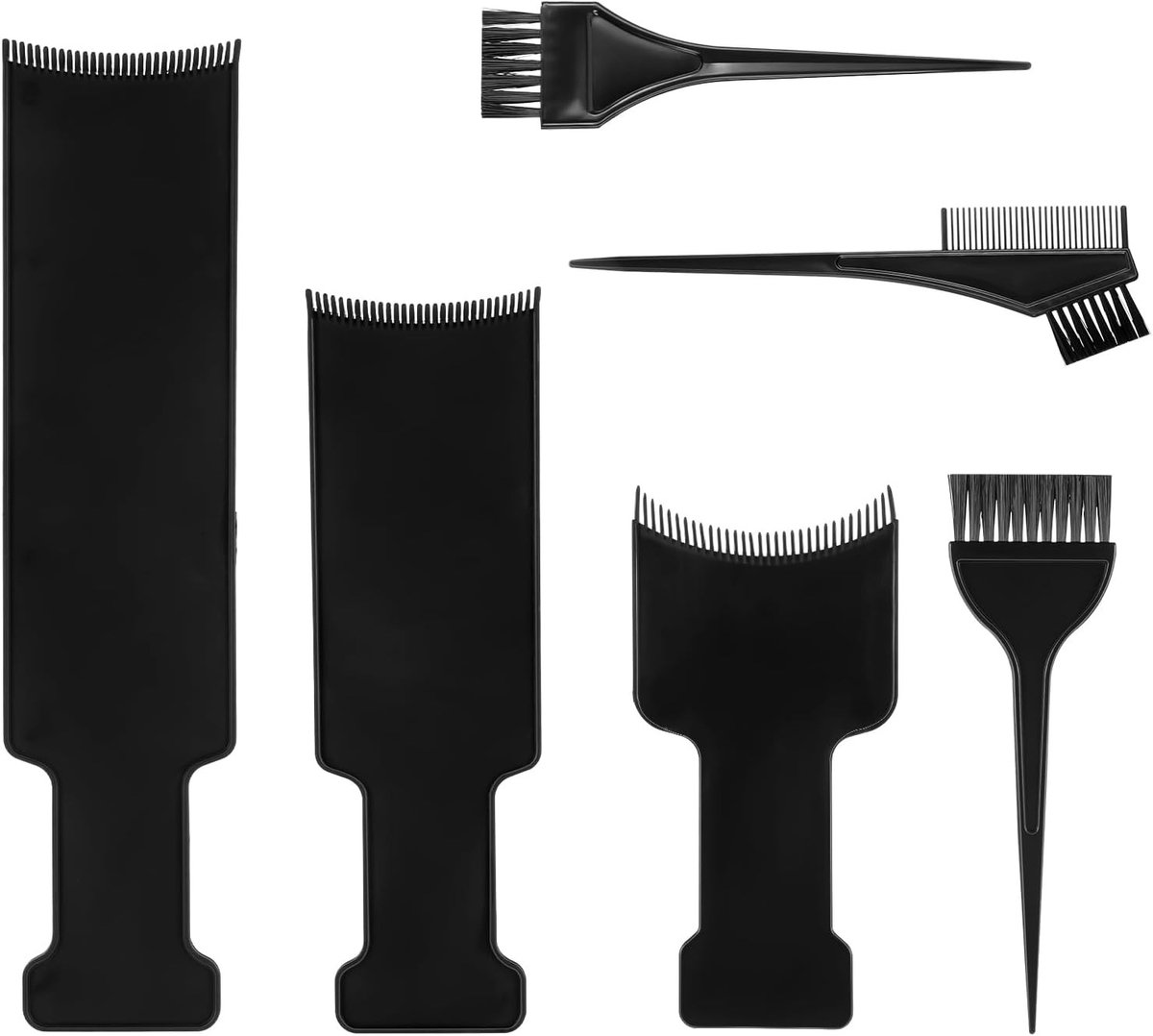 Professionele Balayage Haarverf Set met 6 Stukken: Haarverfkwasten, Plastic Kam en Accessoires voor Thuis en Salon Gebruik