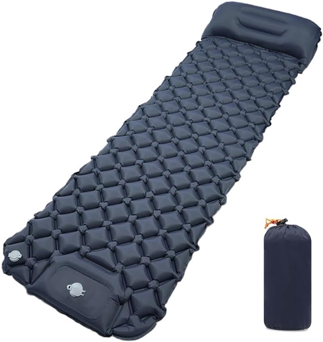 SnelShoppen - 1 Stuk Opblaasbaar Camping Slaapmat, Zelfopblazend Campingmatras, Ultralicht Opblaasmatras met Voetpomp, Voor Camping, Reizen, Tent (1 P