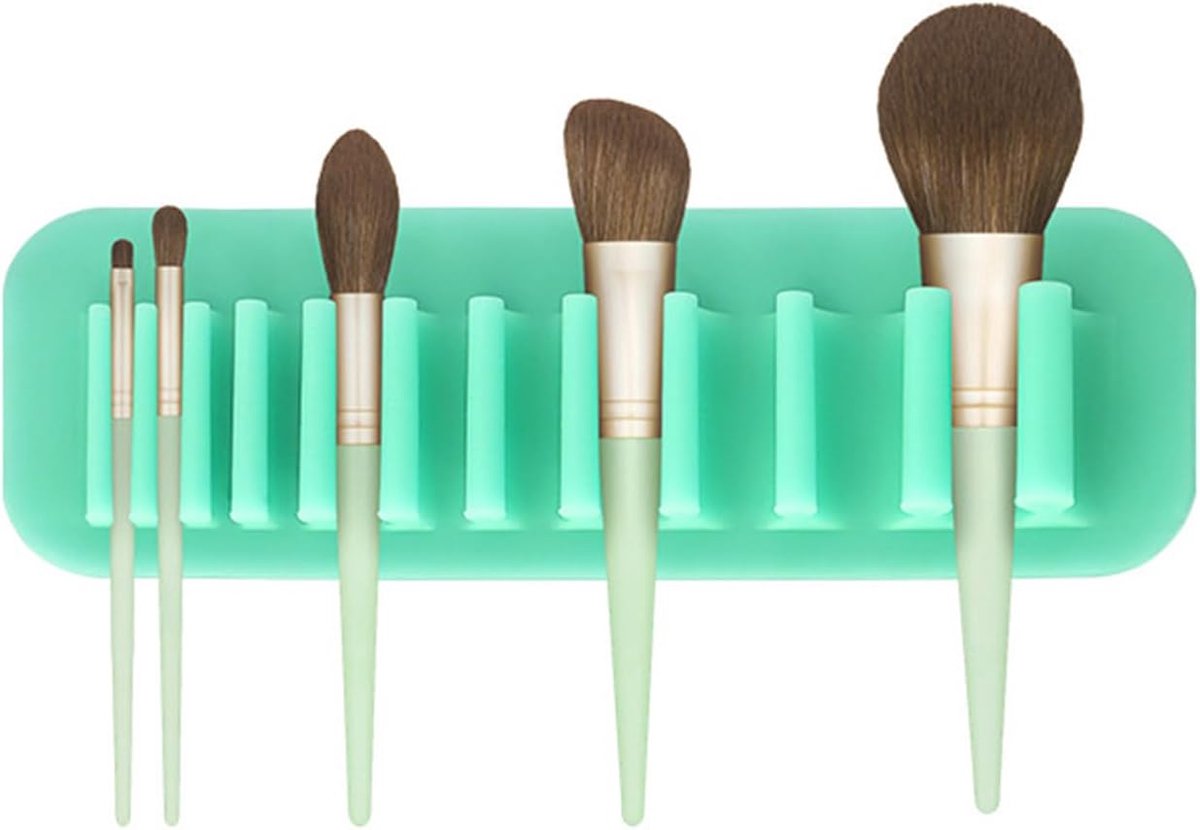 SnelShoppen - Makeup Kwast Organizer, Silicone Cosmeticus Kwastenhouder, Droogstand voor Makeup Brushes, Opberghouder voor Badkamer en Make-up Tafel