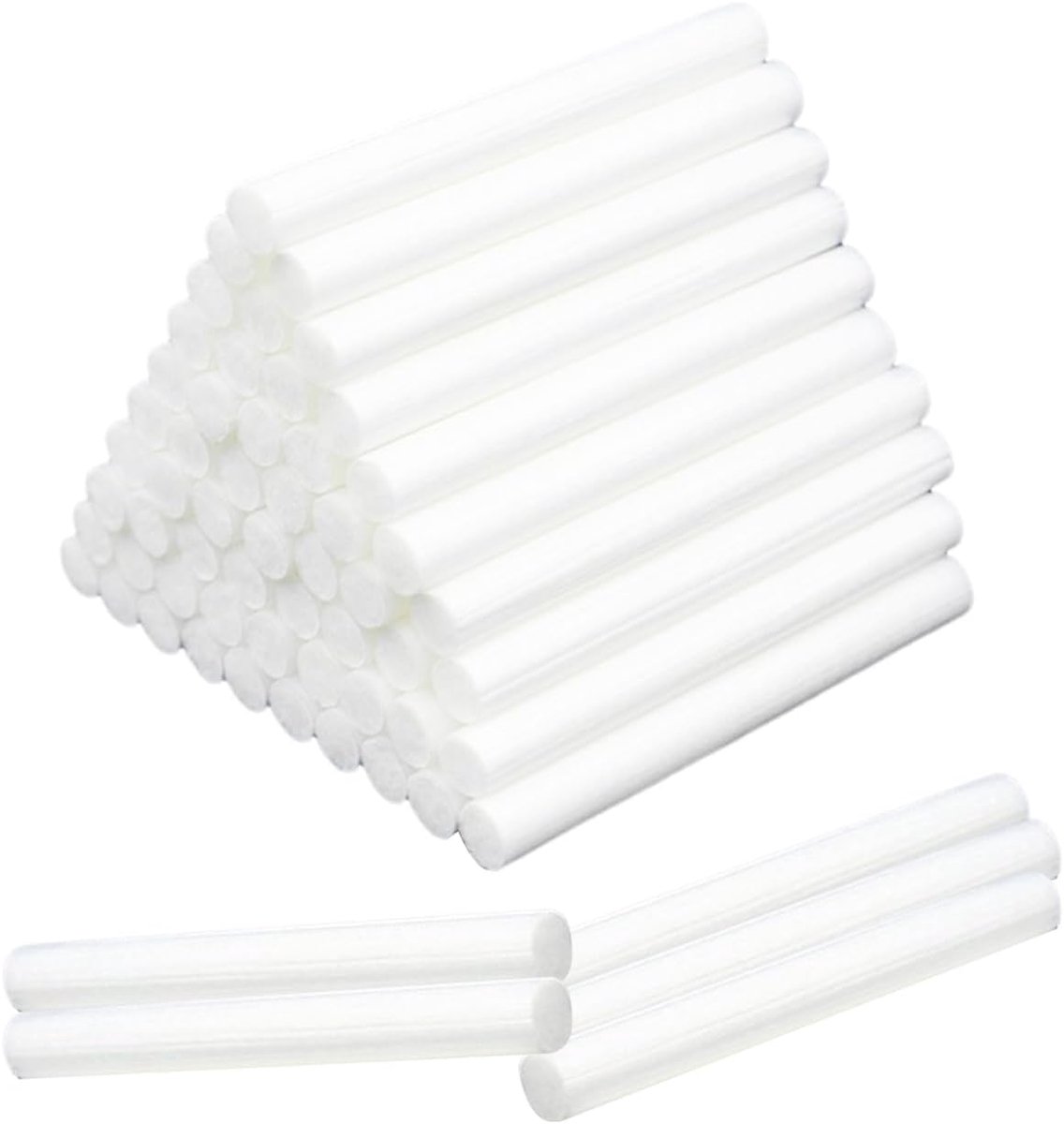 Wattenstaafjes voor luchtbevochtiger 5 x 150 mm - absorberend katoen - vervangingsaccessoires - continu vochtafgifte - SnelShoppen