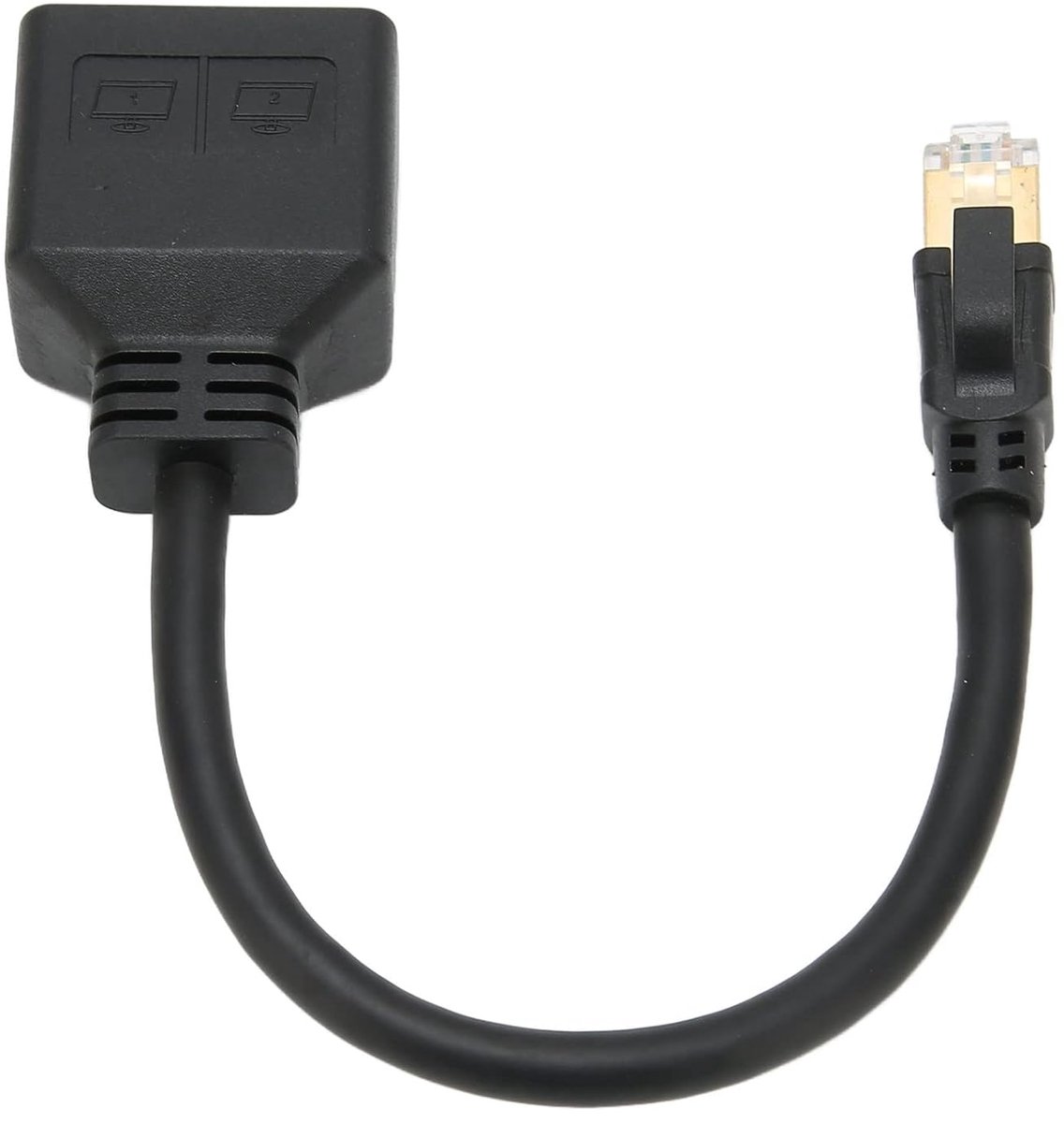 SnelShoppen - RJ45 Ethernet Splitter Kabel - Goud Geplateerde Kern - Voorkom Signaalinterferentie - 2x RJ45 Aansluitingen - Voor Thuis en Kantoor