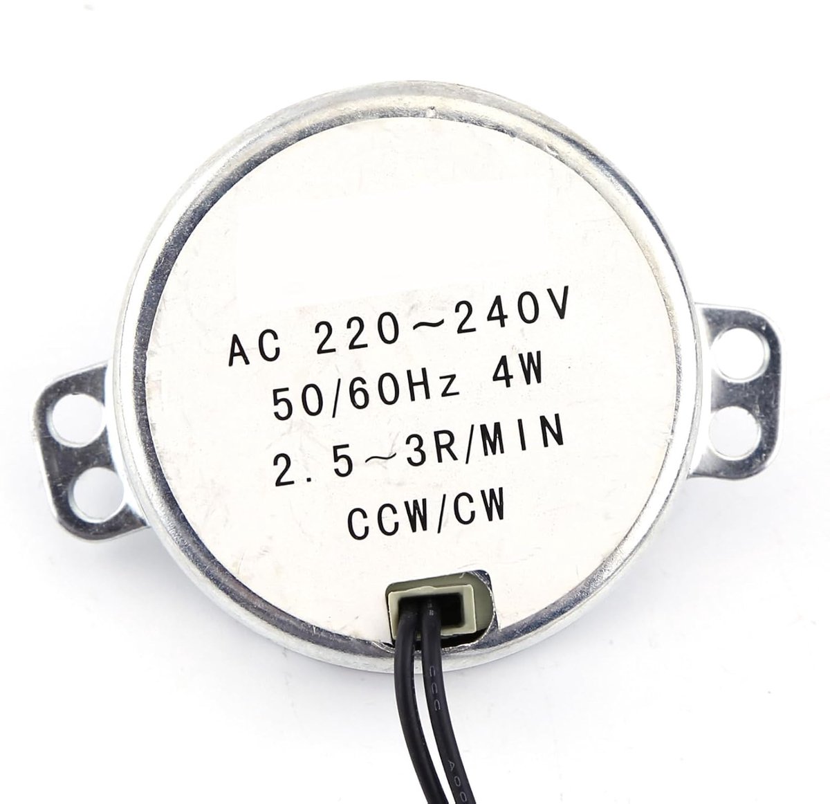 SnelShoppen - 1pc 220-240V Lichtgewicht AC Synchronisatiemotor Geared Motor 4W CW CCW voor Elektrische Ventilator Ventilatiemechanisme (2.5-3RPM)