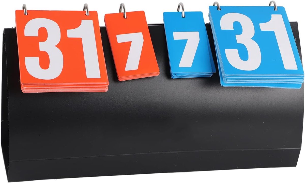 Portable Flip Sports Scoreboard, 4 Digit League OTCH Counting Board, Portable Sports League Scoreboard Table Tennis - ShopVlot