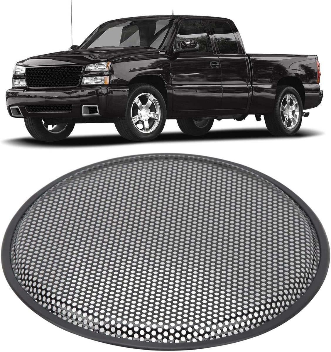 SnelShoppen - 12 Inch Ijzeren Subwoofer Speaker Grill, Duurzame Constructie, Ijzeren Subwoofer Luidspreker Cirkelcover, Mesh Speaker Cover voor Auto e