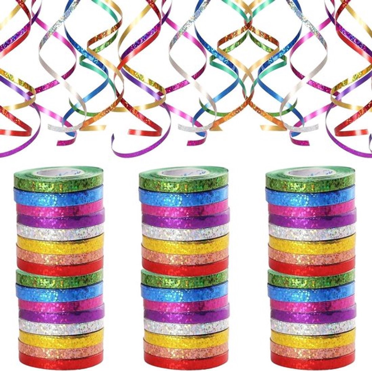 Kleurige Satijnen Lintrollen 10m x 5mm voor Cadeaus, Knutselen, Versieringen en Bruiloften