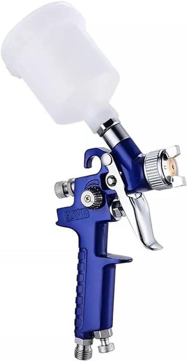 Professionele Mini HVLP Spuitpistool voor Verf, 0.8 mm RVS Doppen, Ideaal voor Meubelvernieuwing en Wandverf, Lage Druk Spuittechnologie