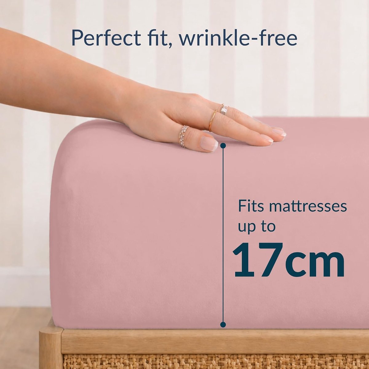 Fitted sheet 70x200 cm - roze microvezel - 20 cm diepe hoeken - comfortabel en onderhoudsvriendelijk - ShopVlot