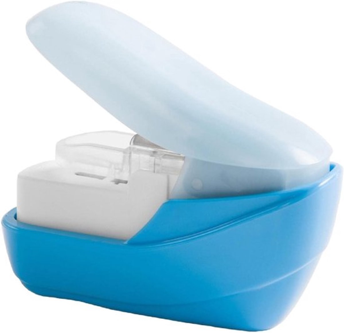 Draagbare nietjesmachine voor papierbinding, ideaal voor brochures, kranten en mappen - Blauw