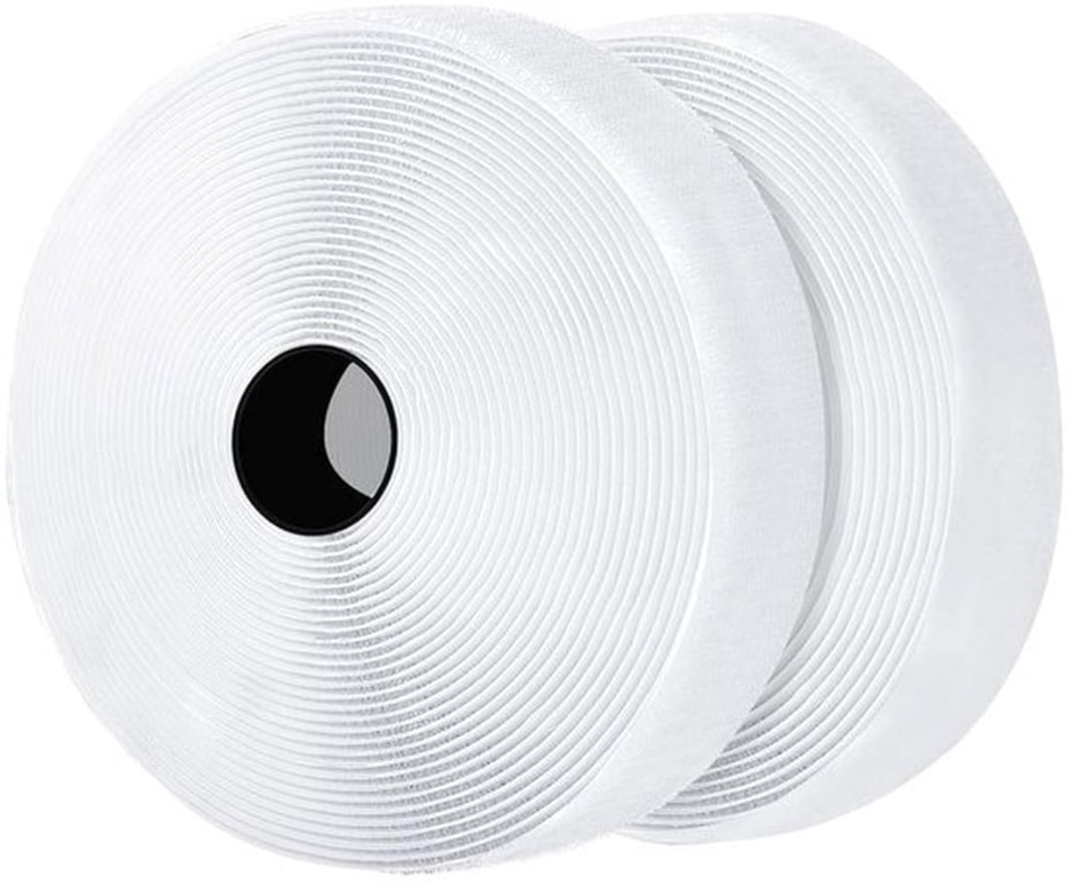 Extra sterke zelfklevende dubbelzijdige klittenband tape 20mm x 8m - Ideaal voor bevestigen, knutselen en repareren