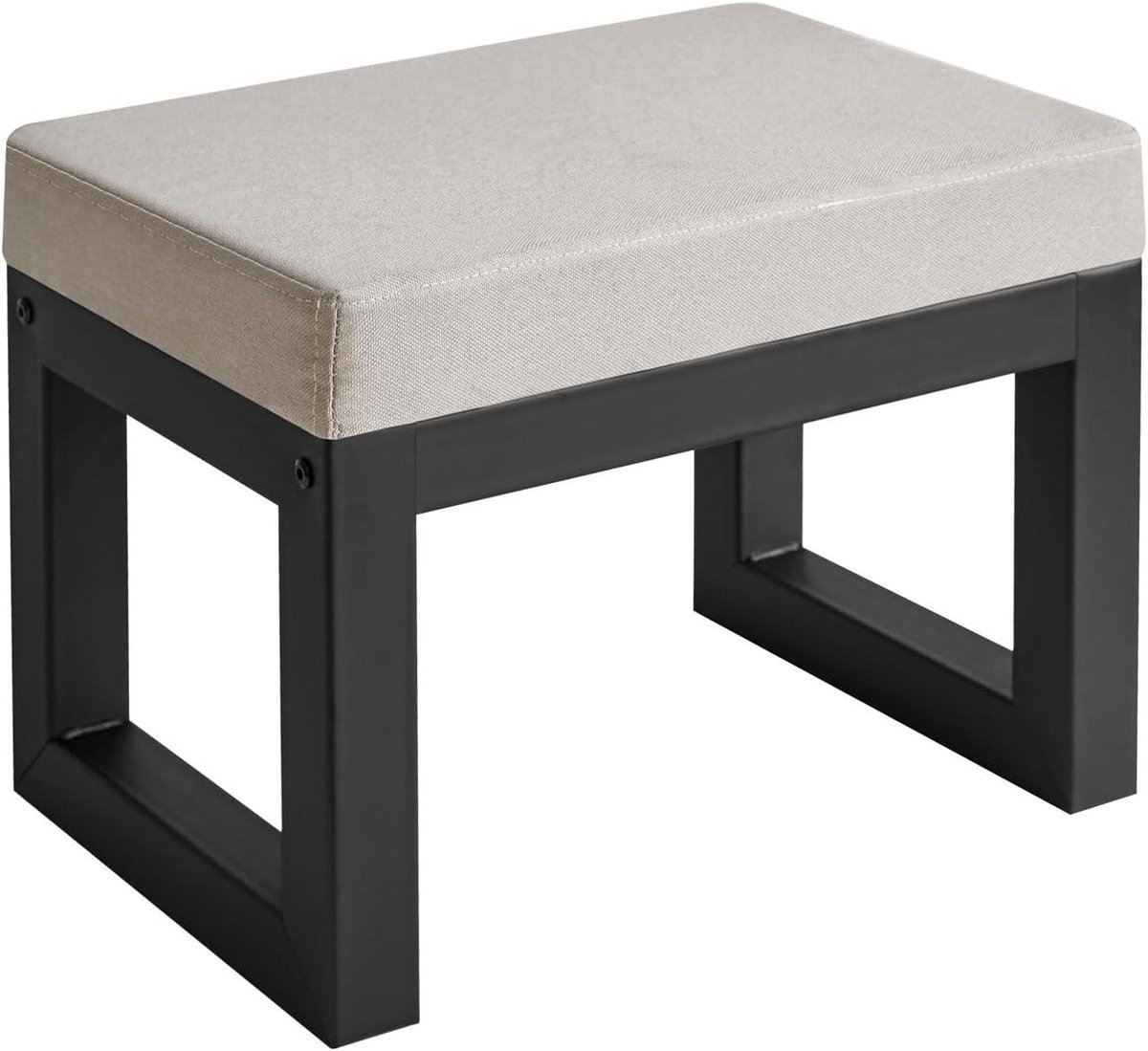Voetenbankje met Zitting - Ottomaanse poef - Extra zitplaats - Gewatteerde spons - 41x30x32 cm - Grijs