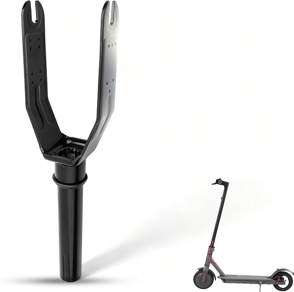 SnelShoppen - Scooter Voorvork, Voorwiel Beugel Vork 33x8x5.5cm Schokabsorberende Skateboard Vervangingsaccessoire voor M365 Elektrische Scooter
