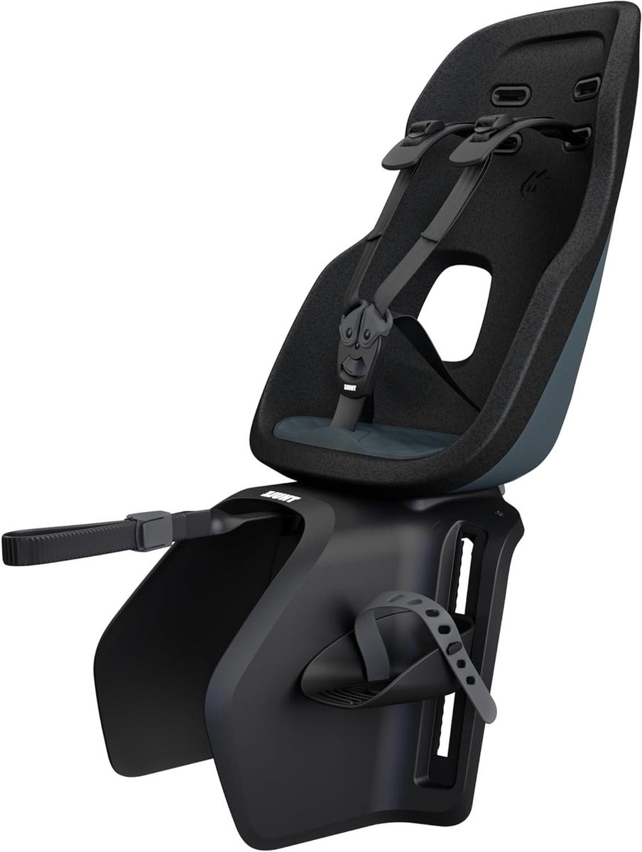 Kinderfietszitje Maxi - Fietsstoeltje Achter - Veilig Fietsen - Magnetische Veiligheidsgesp - Tot 22 kg - Donkergrijs