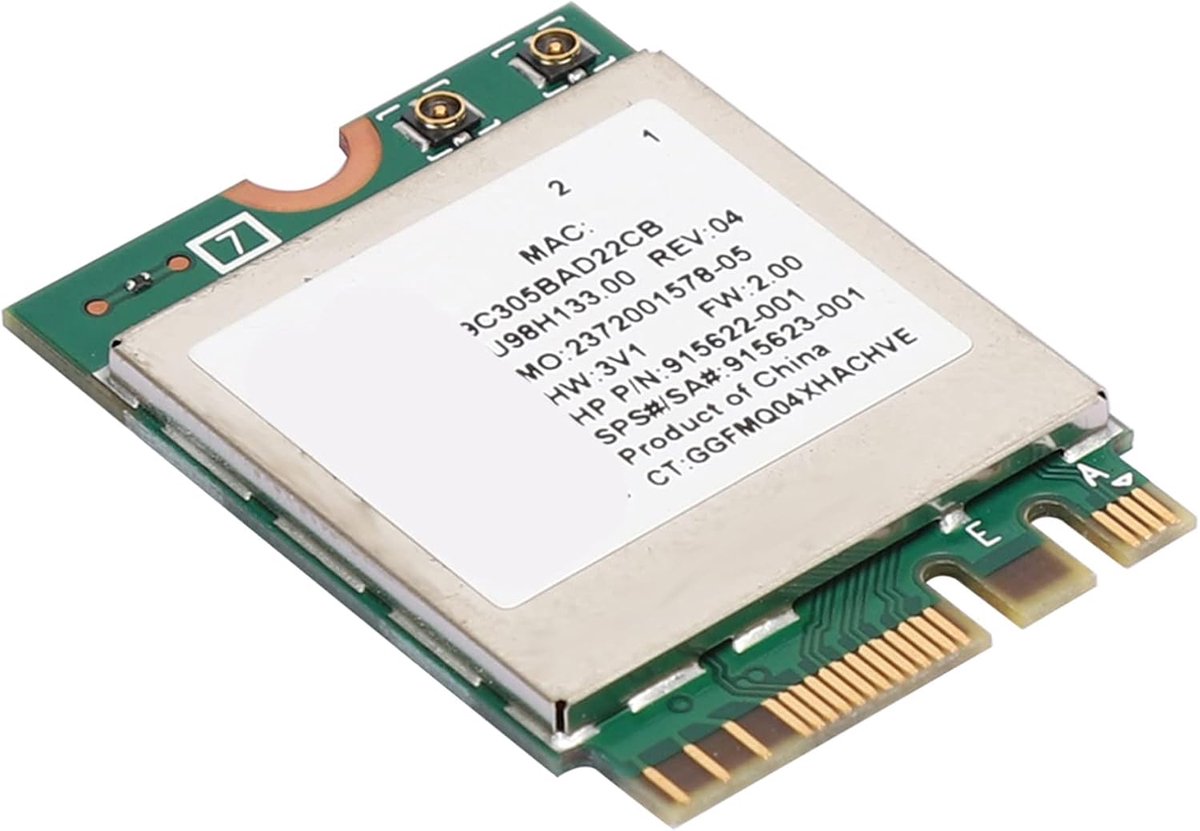 SnelShoppen - Keenso RTL8822BE 2T2R Netwerkkaart met 802.11A/B/G/N/AC Protocol, M.2 Interface, Dubbele Frequentieband Ondersteuning voor Snelle Verbin