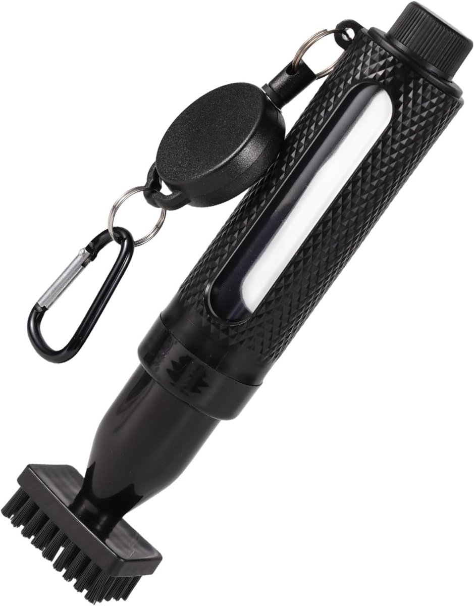 SnelShoppen - Golfclub Reinigingsborstel met Waterfles, Lekvrije Schoonmaaktool voor Golf met Ingebouwde Spray en Retractable Clip voor Mannen en Vrou