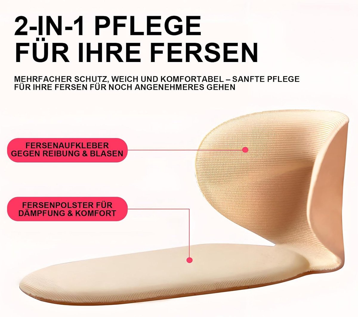 SnelShoppen - 2 Paar Hielpads en 4 Paar Voorvoetkussens, Antislip Hielbescherming voor Schoenen, Hielpads voor Hakken, Dames Inlegzolen voor Overgrote