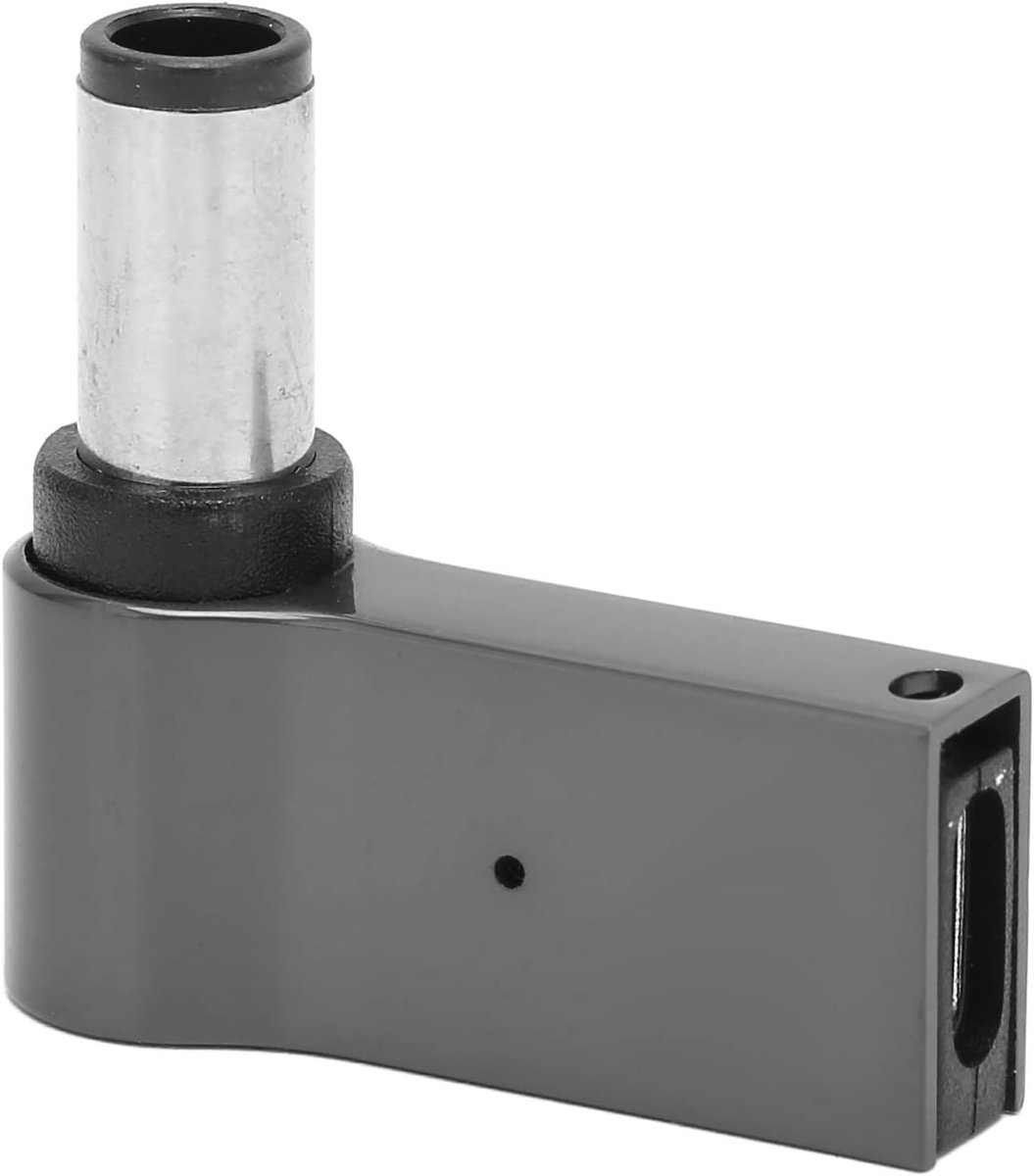 SnelShoppen - 100W Type C USB C Naar DC Adapter, 90 Graden Oblique Type C Vrouwelijk Naar DC Mannelijk Adapter PD Emulator Trigger Voor Laptop, 7.4mm