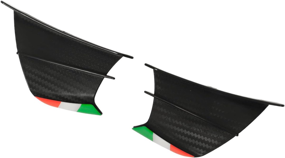 SnelShoppen - Motorfiets Zijkant Vaste Vleugel, Kleurvast Motor Winglet 2 Stuks voor Motorfiets (Matte Carbon Fiber Stijl)