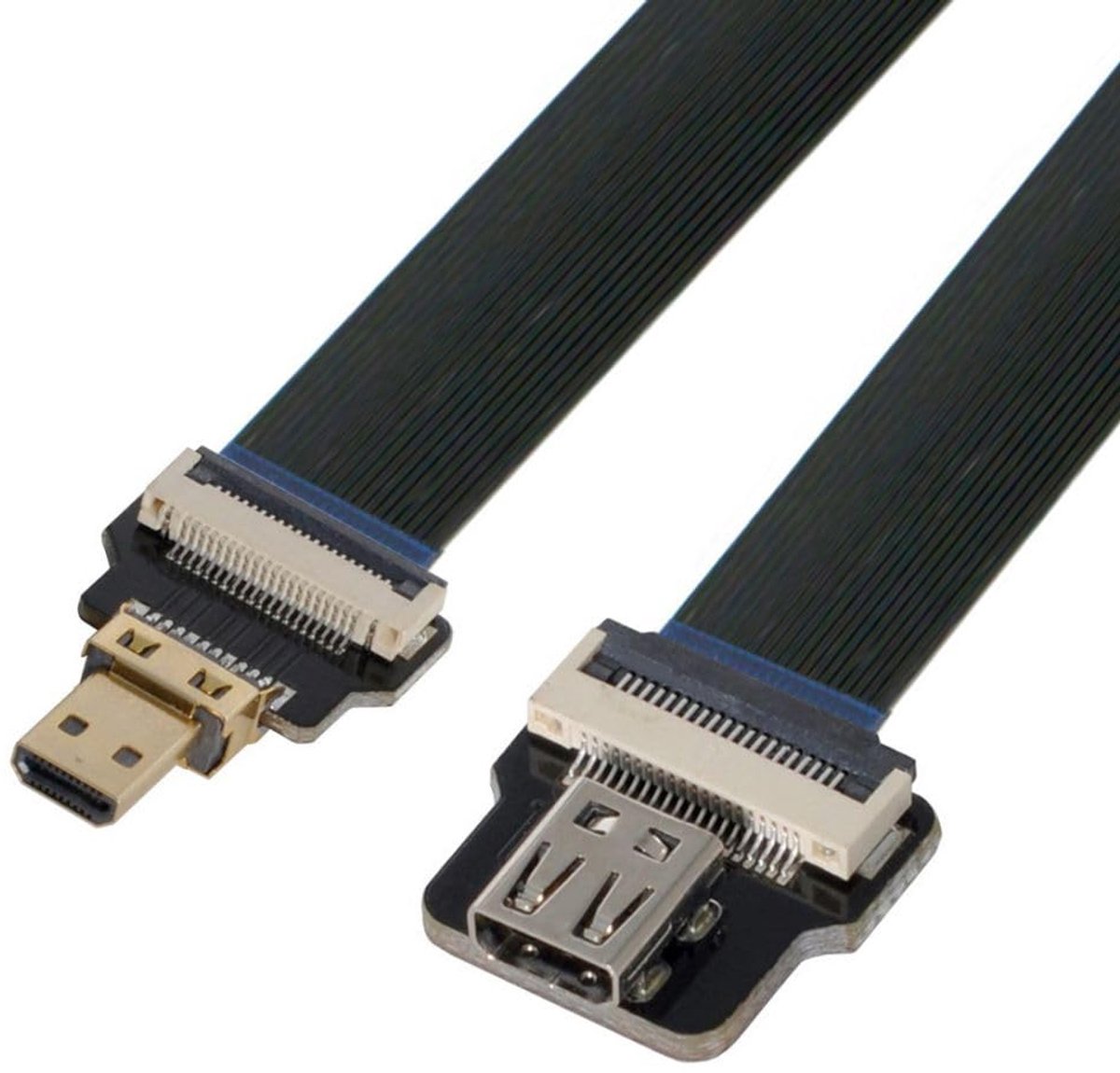 SnelShoppen - Micro HDMI Male naar Female Verlengkabel FPC Platte Kabel 1080P voor FPV HDTV Multicopter Aerial Photography 0.5M