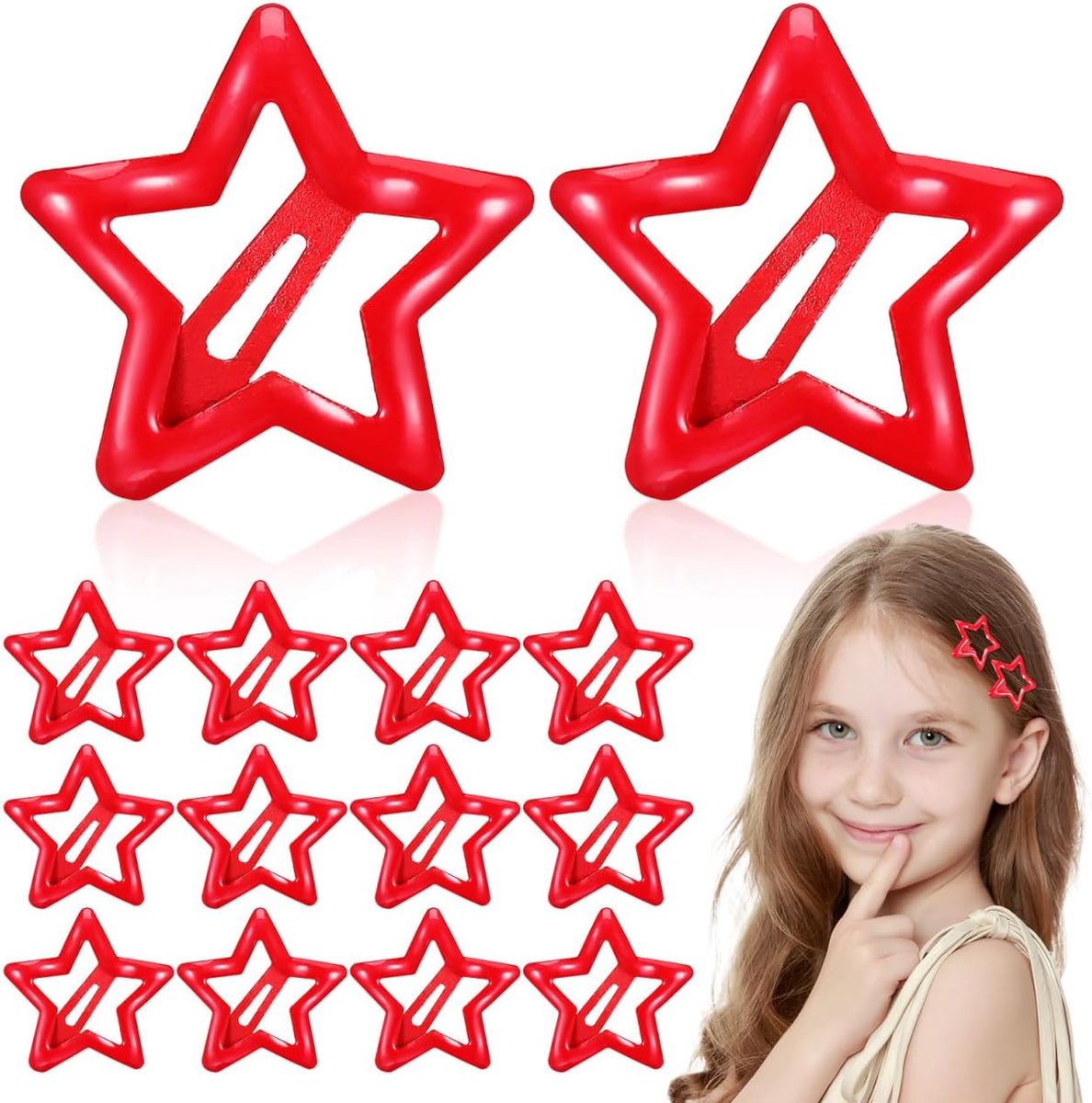 SnelShoppen - 40 Stuks Ster Haarspelden voor Vrouwen, Kawaii Haaraccessoires, Decoratieve Haarclips voor Tieners en Dames, Geschikt voor Diverse Hairs