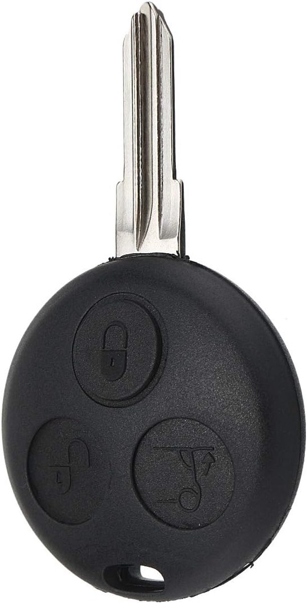 SnelShoppen - 3 Sleutel Vervangende Keyless Entry Afstandsbediening Sleutelhanger voor Smart City 2000-2004 / Smart ForTwo 2003-2005 / Smart Passion 2