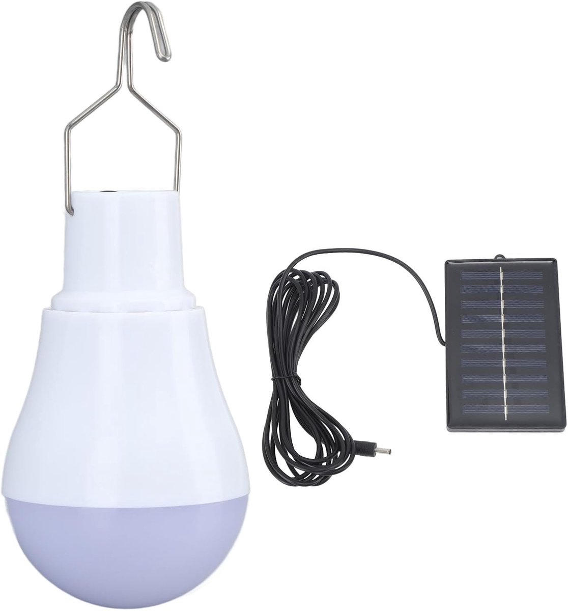 SnelShoppen - Draagbare Zonnebollen, LED Lampen met Zonnepaneel, Witte Licht Zonne Lamp, LED Noodlamp met 500mAh Batterij, Haak Ontwerp voor Kamperen