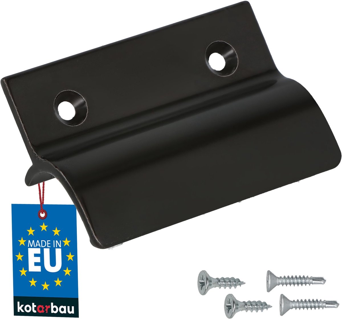 KOTARBAU® Balkondeurgreep - Terrasdeurgreep 65 x 45 mm - Aluminium - Deurgreep Balkon - Terrasdeurgreep met Brug - Bruin