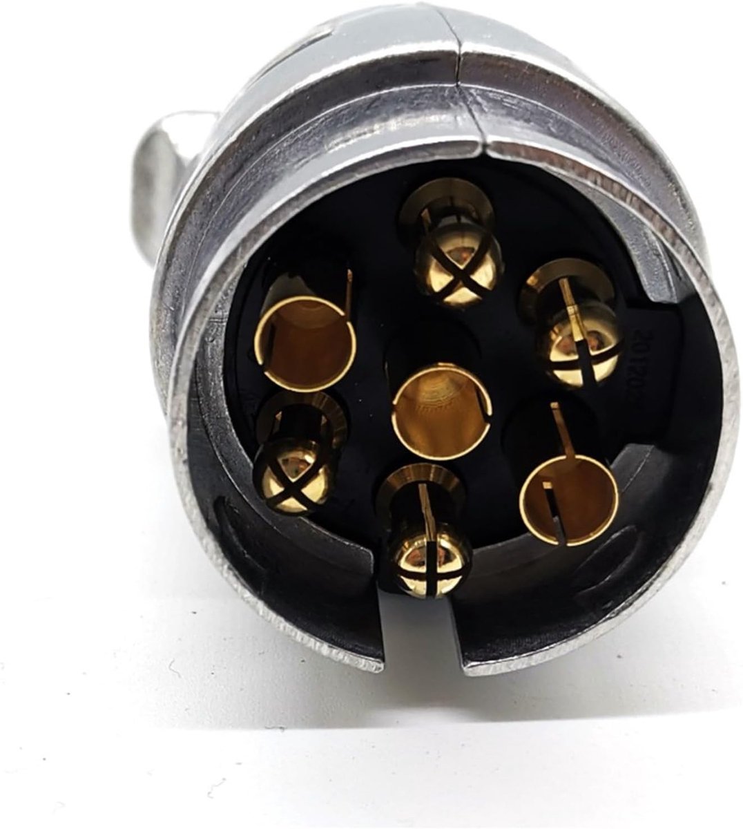 7-pin metalen aanhangwagenstekker, waterdichte 12V stekkeradapter voor trekhaak, geschikt voor vrachtwagens en campers, ISO 1724 compatibel