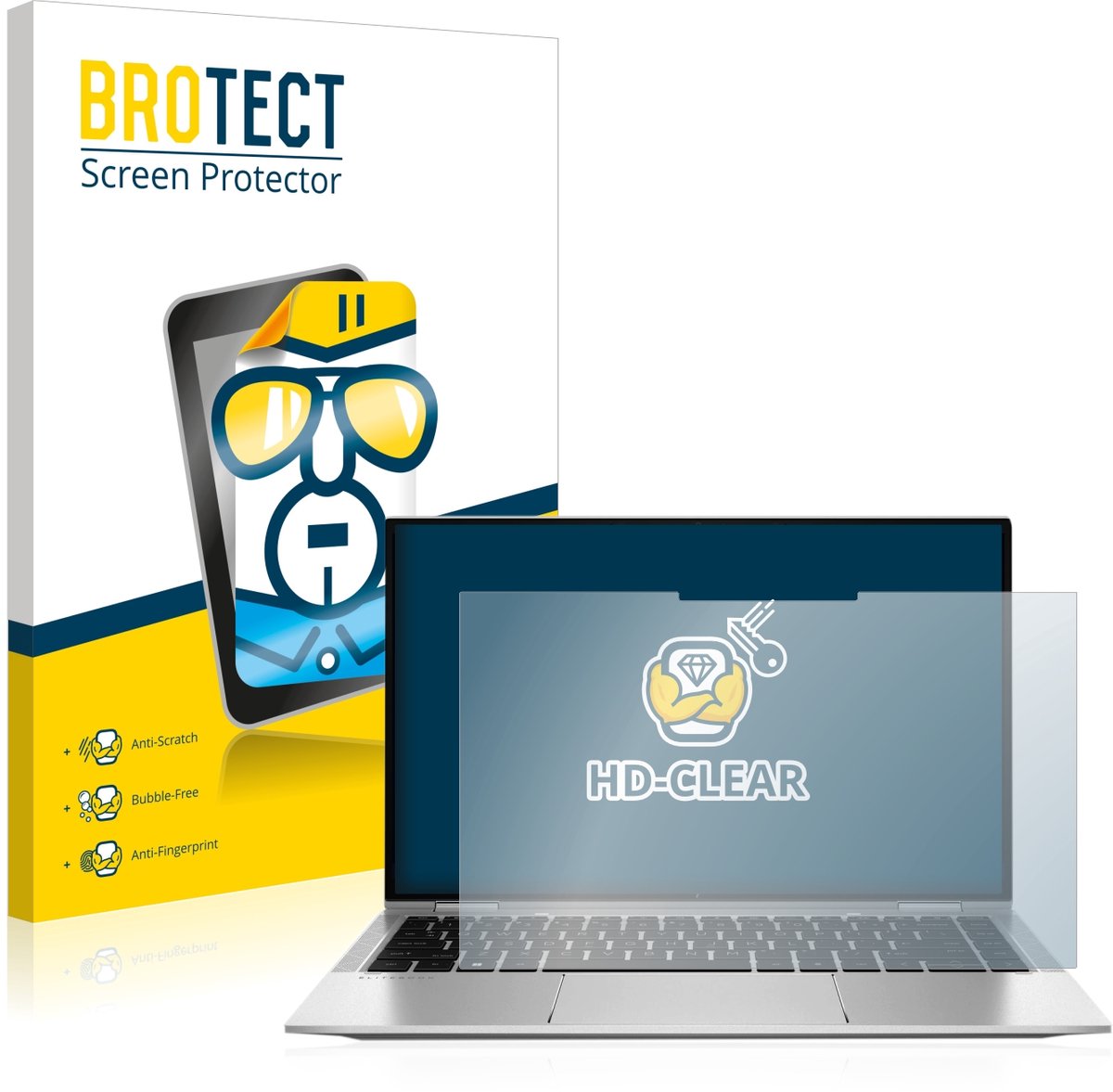 BROTECT - Screenprotector voor HP Elitebook x360 1040 G8 - Folie Beschermfolie transparant