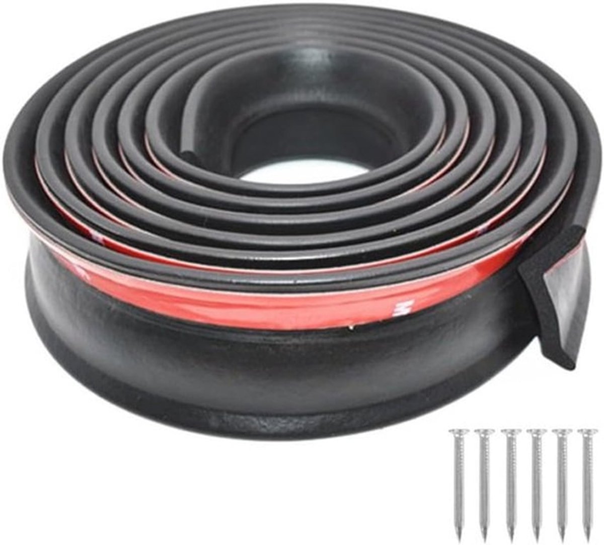 Veelzijdige rubberen afdichtingsstrip voor garagedeuren van 3 meter, zelfklevende dichtstrip voor weersbestendigheid en tochtwering, ideaal voor garageonderhoud en isolatie
