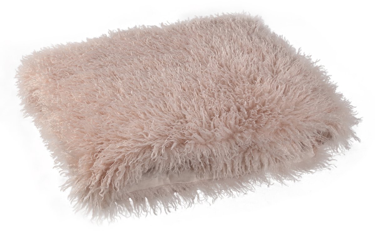 PTMD Rexx Beige Fake Sheep Fur Plaid S